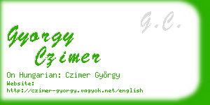 gyorgy czimer business card